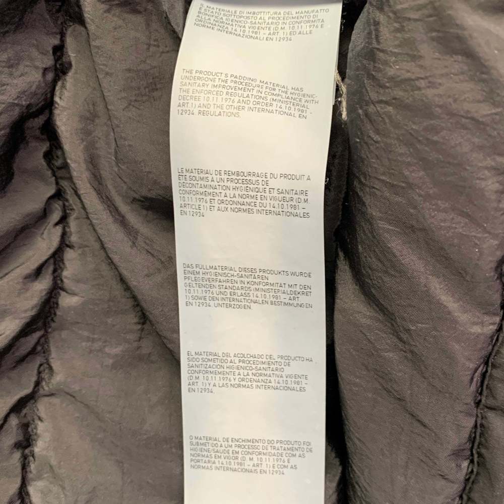 STONE ISLAND Black Cotton Blend Double Breasted Coat - Picture 11 of 11